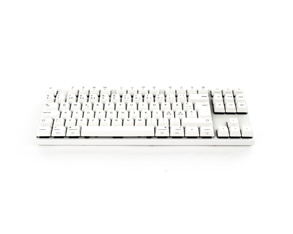 VA88Mac Hvid PBT Hvid LED Tastatur Red] (MAC) - MaxGaming.dk