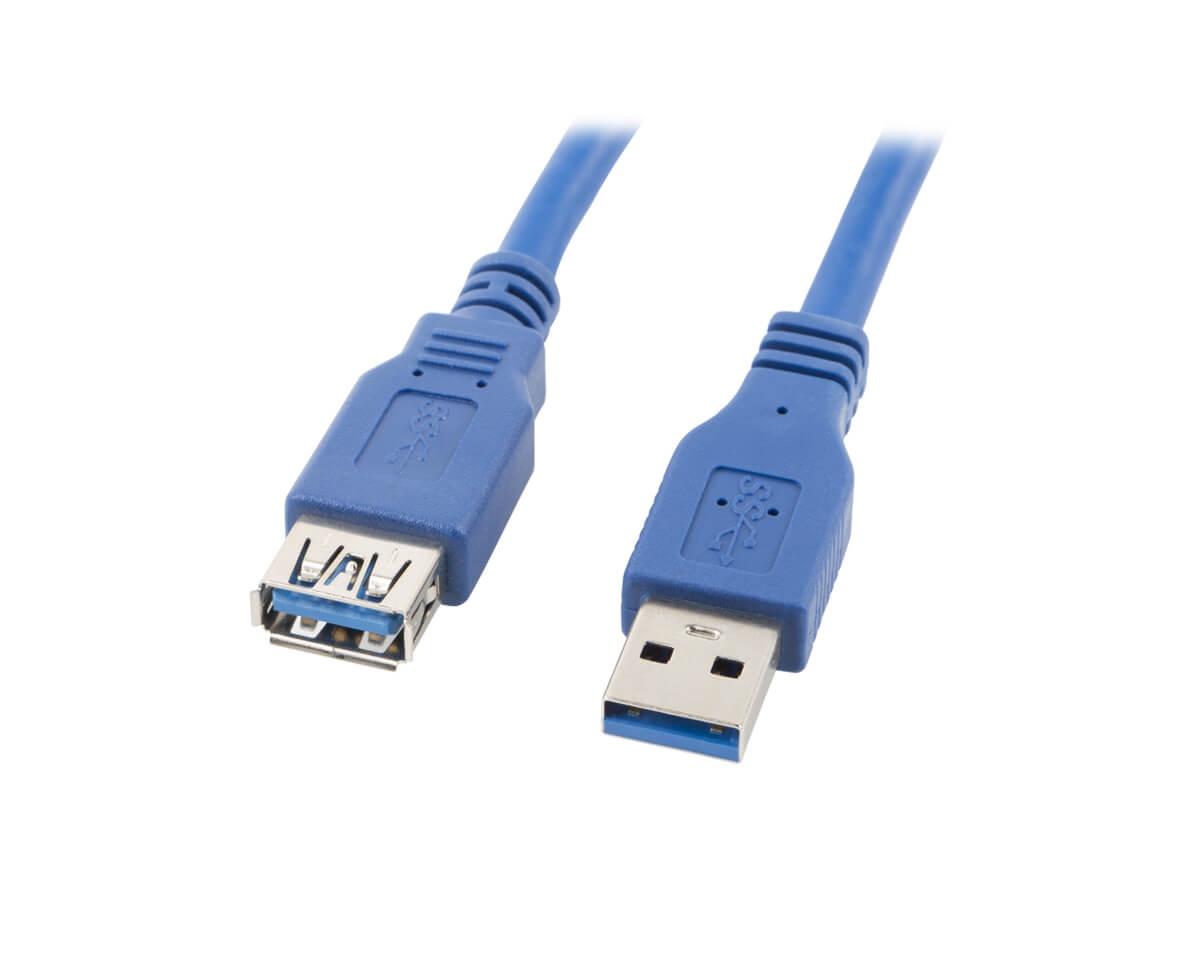 Lanberg USB Forlængerkabel 3.0 Blå meter) - MaxGaming.dk