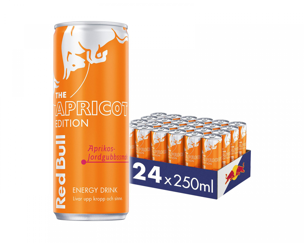 Monetære Viva Analytiker Red Bull 24x Energi Drik, 250 ml, Apricot Edition - MaxGaming.dk