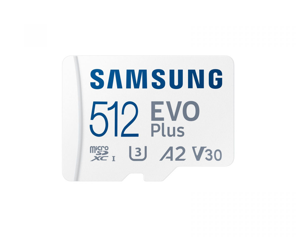 Samsung EVO Plus microSDXC UHS-I U3 512GB & SD adapter - Hukommelsekort