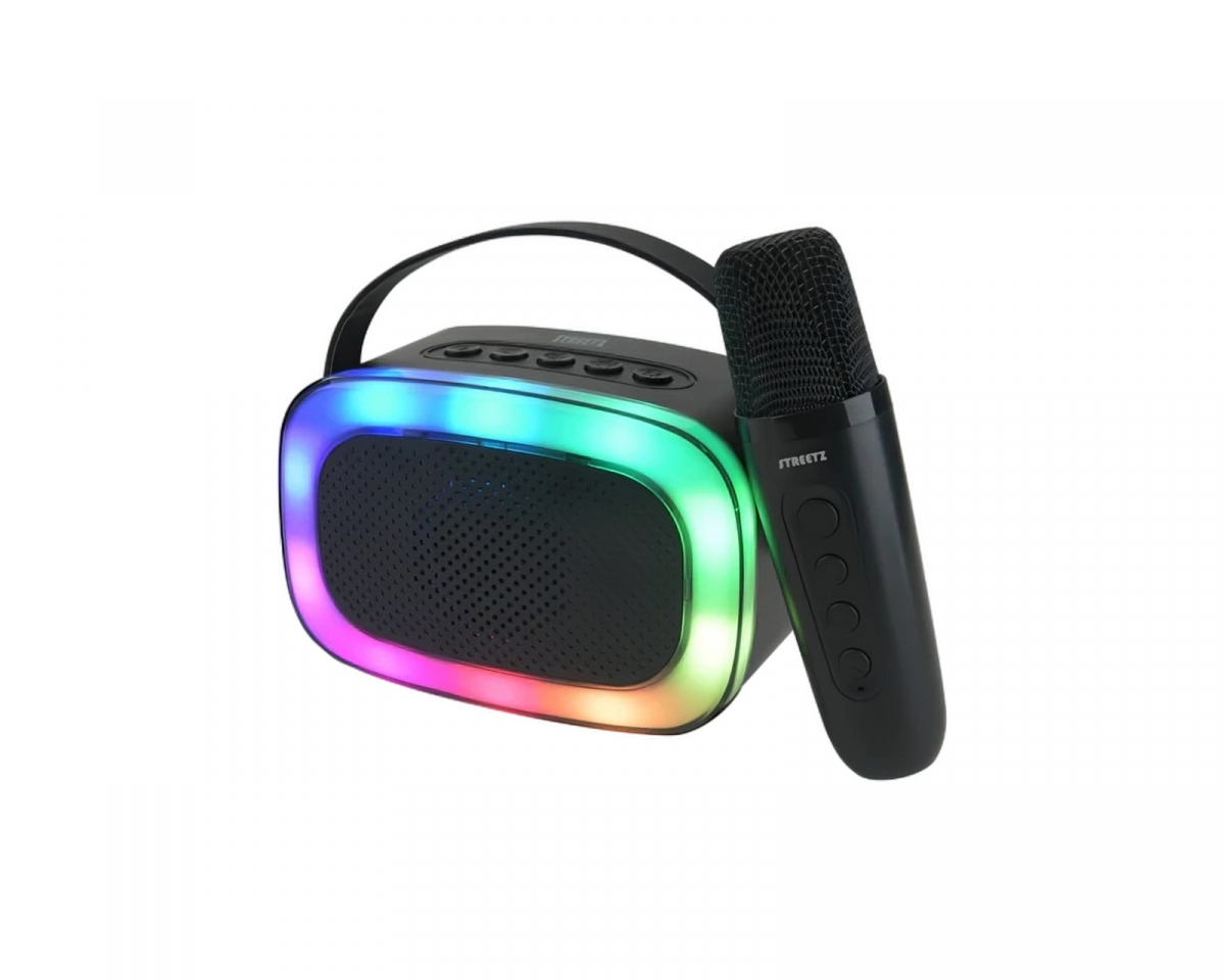 STREETZ K100 Karaoke Højttaler med Trådløs Mikrofon - Sort