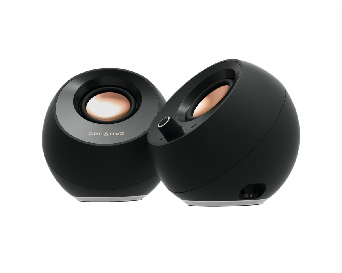 Creative Pebble Pro - 2.0 USB-C højtalere med Bluetooth 5.3 - Sort