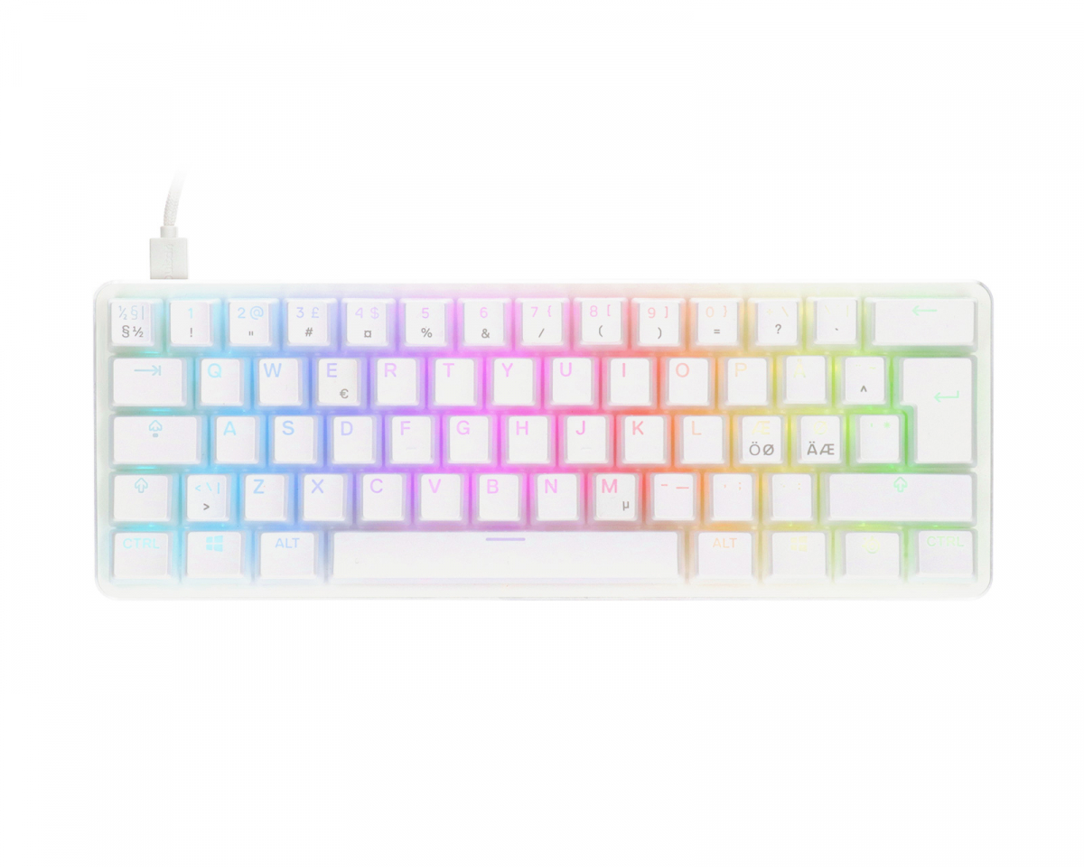 MaxGaming Custom Mechanical Keyboard Bundle - 60% - Hvid