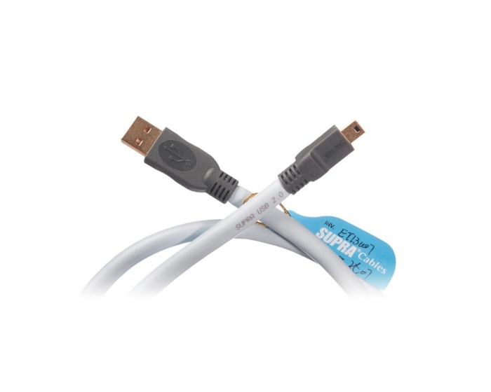 Supra USB Kabel 2.0 A-Mini B - 3 meter