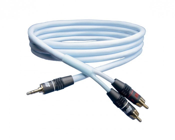 Supra Biline Lydkabel 3,5 mm til 2x RCA - 1 meter