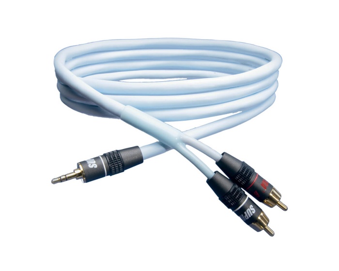 Supra Biline Lydkabel 3,5 mm til 2x RCA - 4 meter