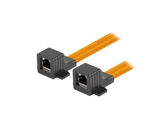 Lanberg RJ45 Inline Coupler Slim Vindue/Dør 23 cm