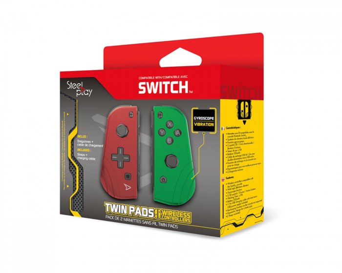 Steelplay Twin Pads Til Nintendo Switch -  Rød Og Grøn