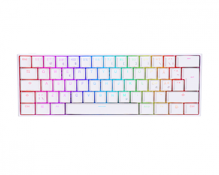 Hexcore Anne Pro 2 Trådløs RGB Gaming Tastatur - Hvid [Gateron Brown]
