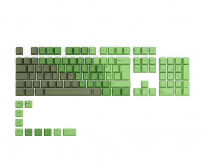 Glorious GPBT Keycaps ISO - 115 PBT Nordic-Layout - Olive