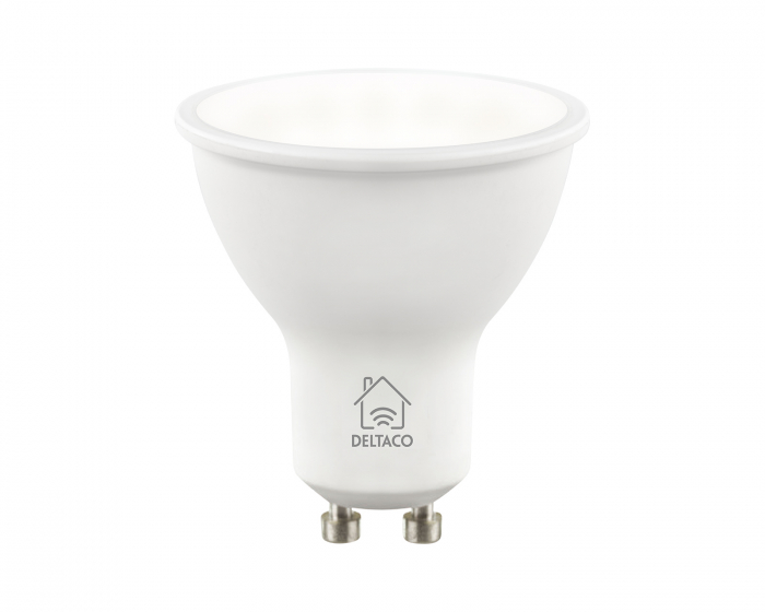 Deltaco Smart Home Smart Lampe GU10 WiFI, White CCTC, Dæmpbar