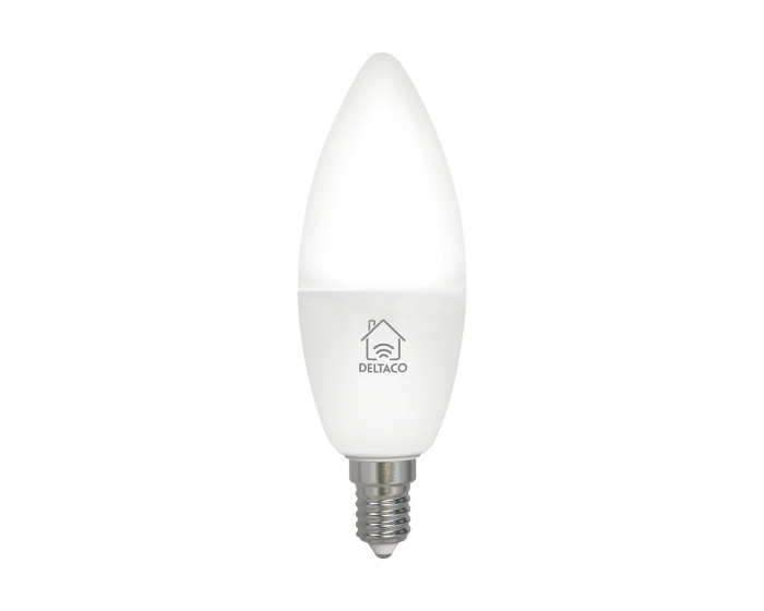 Deltaco Smart Home Smart Lampe E14 WiFI, White CCTC, Dæmpbar
