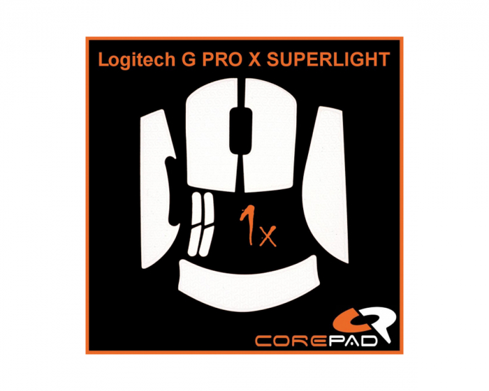 Corepad Soft Grips til Logitech G Pro X Superlight - Hvid