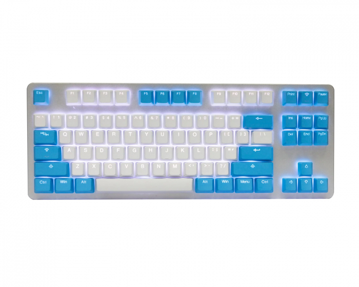 Tai-Hao PBT Doubleshot Shine-through 114-Key Keycap Set - Blue Drop