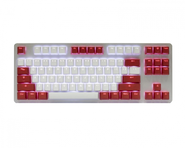 Tai-Hao PBT Doubleshot Shine-through 114-Key Keycap Set - Red Alarm