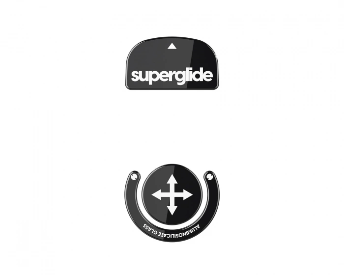 Superglide Glass Skates til Logitech G Pro X Superlight - Sort