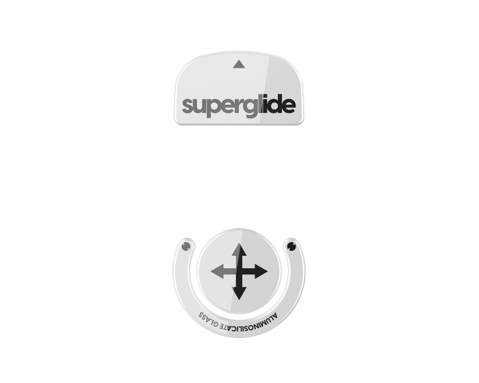 Superglide Glass Skates til Logitech G Pro X Superlight - Hvid