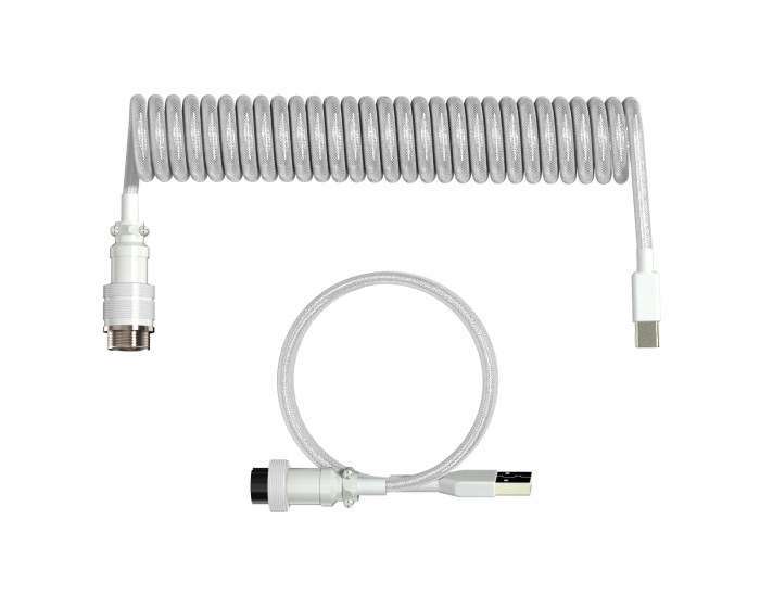 MaxCustom Aviator Coiled Cable USB-C - Hvid