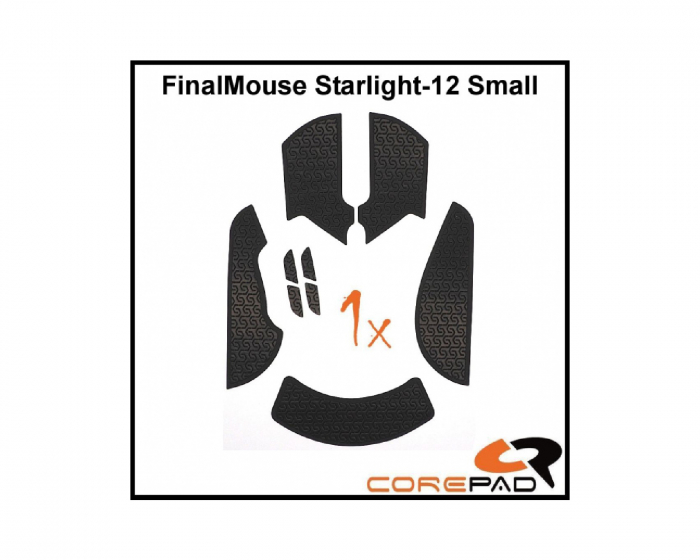 Corepad Grips til FinalMouse Starlight-12 - Small - Sort
