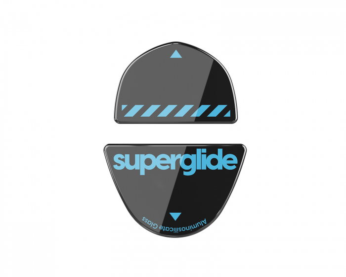 Superglide Glass Skates til Logitech G303 Shroud Edition - Sort
