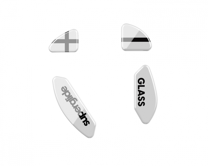 Superglide Glass Skates til Xtrfy M4 Wireless - Hvid