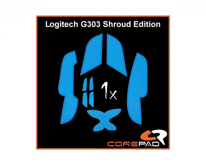 Corepad Grips til Logitech G303 Shroud Edition - Blå