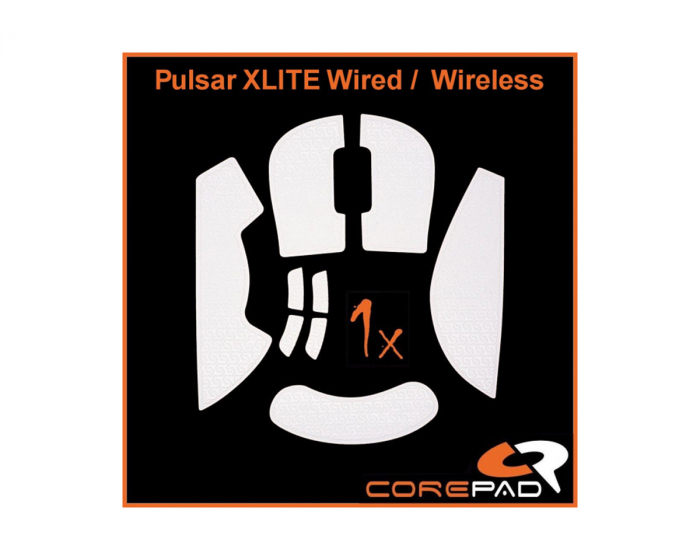 Corepad Soft Grips til Pulsar Xlite Wired/Xlite Wireless/Xlite V2 Wireless  - Hvid