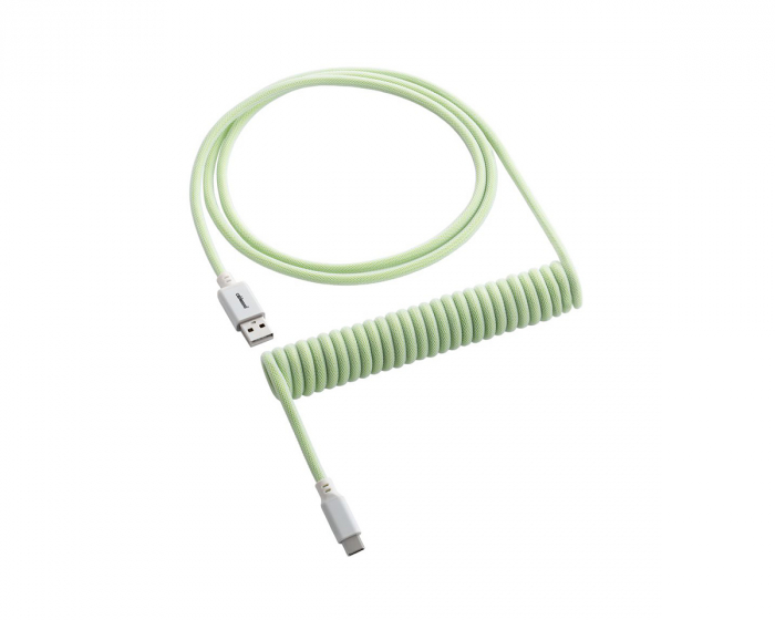 CableMod Classic Coiled Cable USB A to USB Type C, Lime Sorbet - 150cm