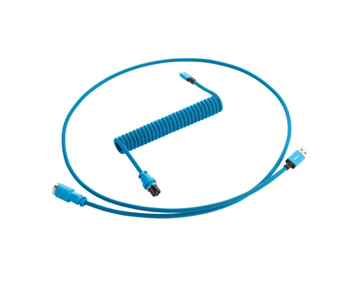 CableMod Pro Coiled Cable USB A to USB Type C, Specturm Blue - 150cm