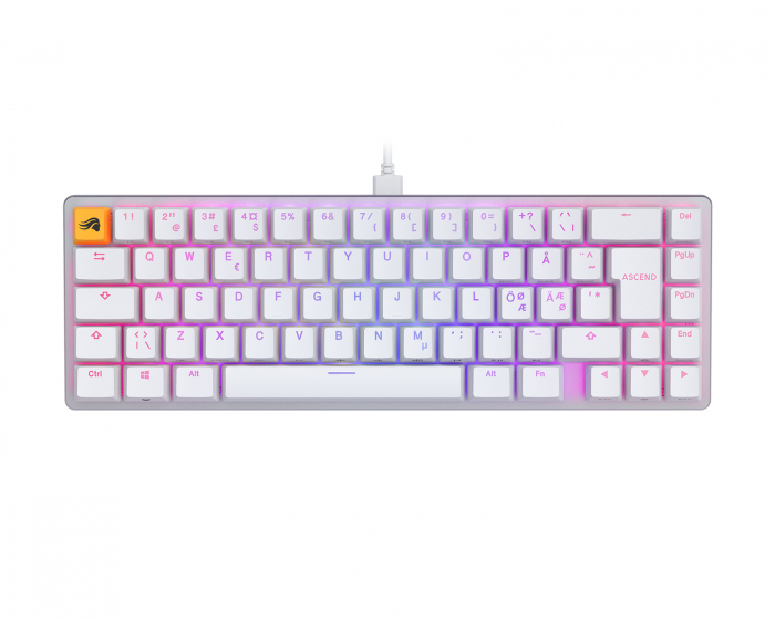 Glorious GMMK 2 65% Pre-Built Tastatur [Fox Linear] - Hvid