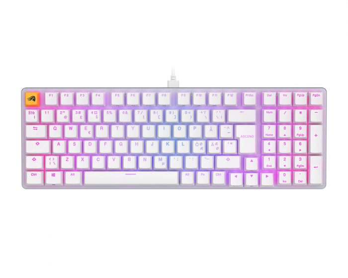 Glorious GMMK 2 96% Pre-Built Tastatur [Fox Linear] - Hvid