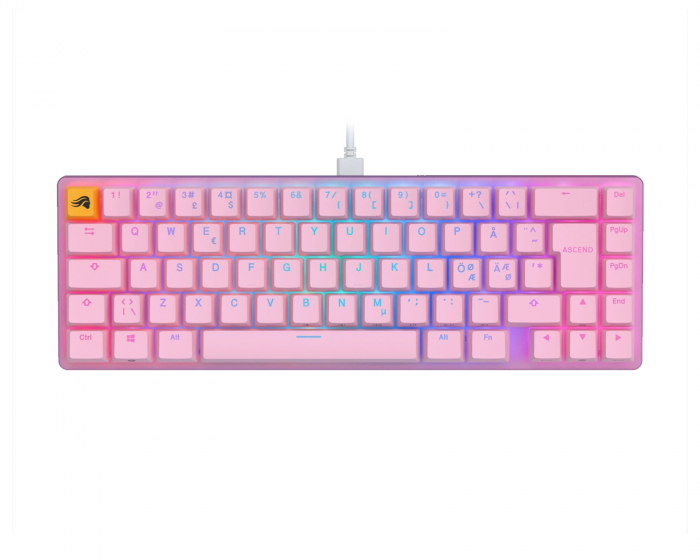 Glorious GMMK 2 65% Pre-Built Tastatur [Fox Linear] - Rosa