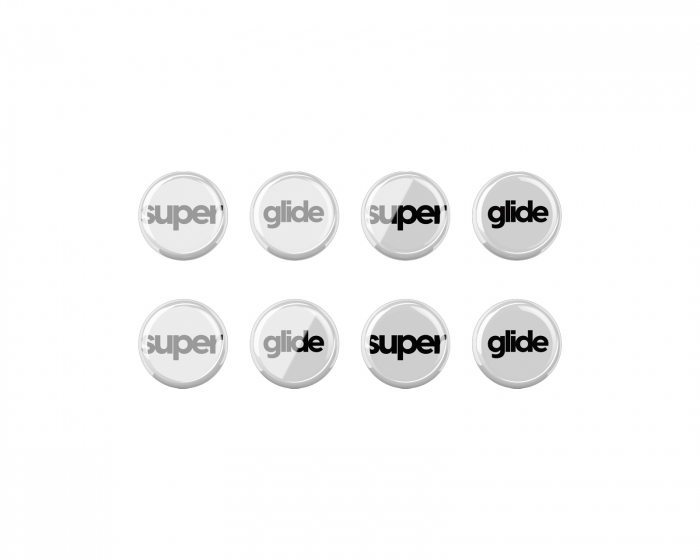 Superglide Glass Skates Universal 6mm x 8pcs - Hvid