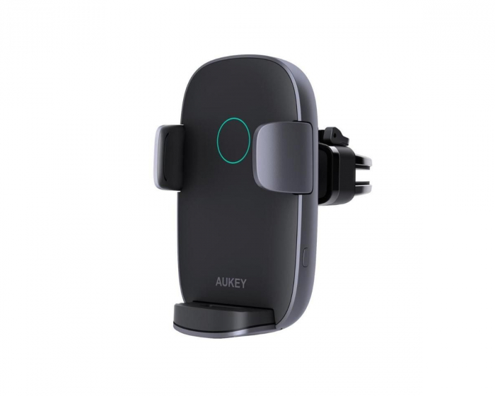 Aukey Navigator Wind II HD-C52 - Telefonholder med Trådløs Opladning - Sort