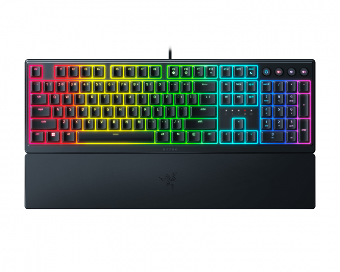 Razer Ornata V3 Low Profile RGB Gaming Tastatur [Mecha-Membrane Clicky] - Sort