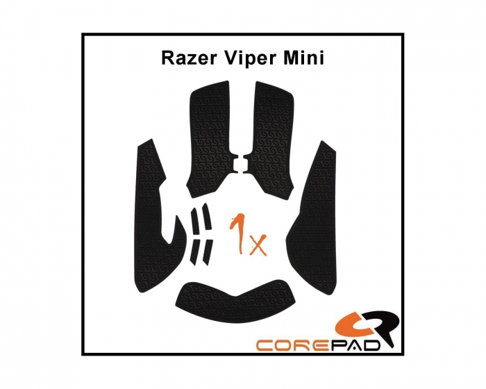 Corepad Soft Grips til Razer Viper Mini Series - Sort