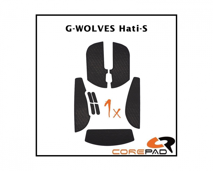 Corepad Soft Grips til G-Wolves Hati S Mini - Blå