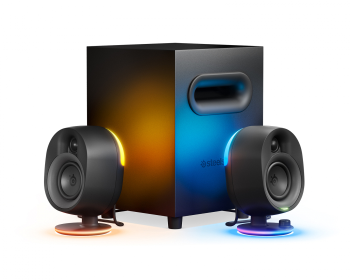 SteelSeries Arena 7 Illuminated 2.1 Gaming Speakers - Sort Bluetooth højtaler RGB