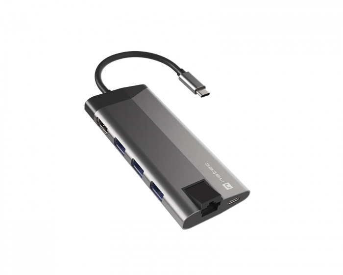 Natec Fowler Plus Hub USB-C Multiport Adapter 8 in 1 - USB-hubb