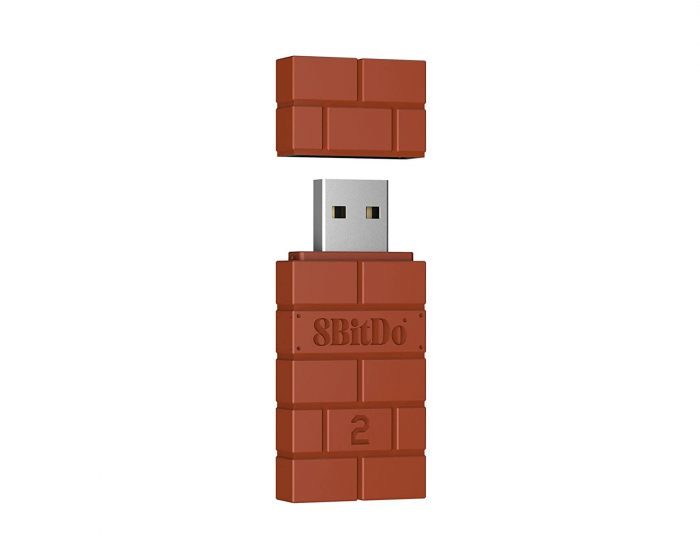 8Bitdo Trådløs USB Adapter V2 - Brun