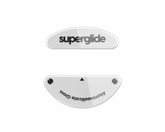 Superglide Glass Skates til SteelSeries Aerox 3/Aerox 5/Aerox 9 Wireless - Hvid