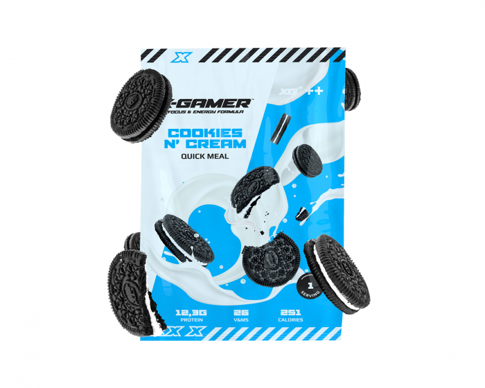 X-Gamer Quick Meal Single Serving (70g) - Cookies & Cream
