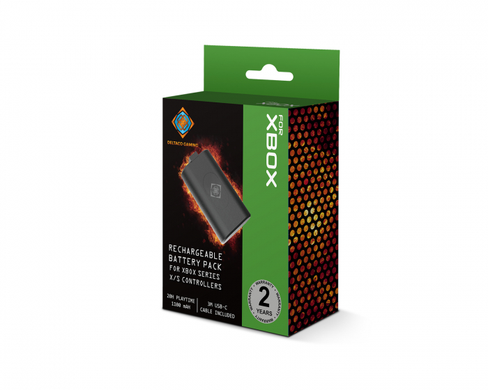 Deltaco Gaming Genopladeligt Xbox-batteri + USB-C-kabel til Xbox Controller - Sort