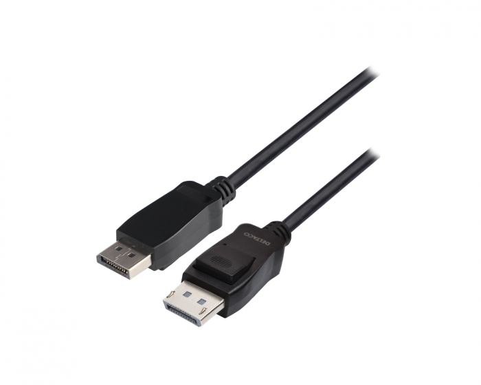 Deltaco LSZH DisplayPort Kabel 8K Sort (2 meter)