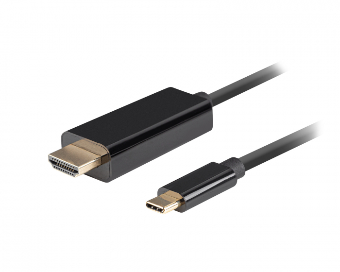 Lanberg USB-C til HDMI Kabel 4k 60Hz Sort - 0.5m
