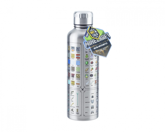 Paladone Minecraft Vandflaske Metal - 500ml
