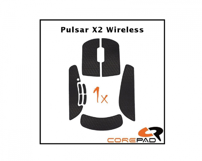 Corepad Soft Grips til Pulsar X2 / X2V2 Wireless - Sort