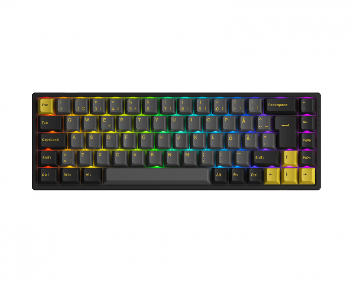 Akko 3068B Black/Gold [Akko CS Jelly Blue] - Trådløs Tastatur