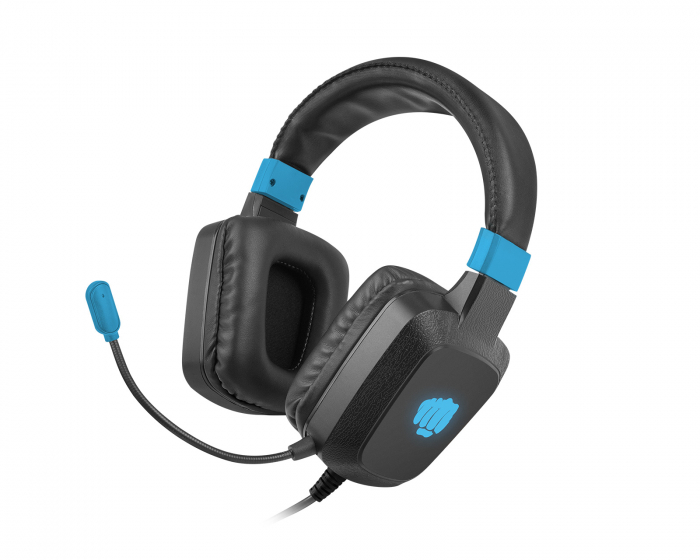 Fury Raptor Stereo Gaming Headset RGB - Sort/Blå