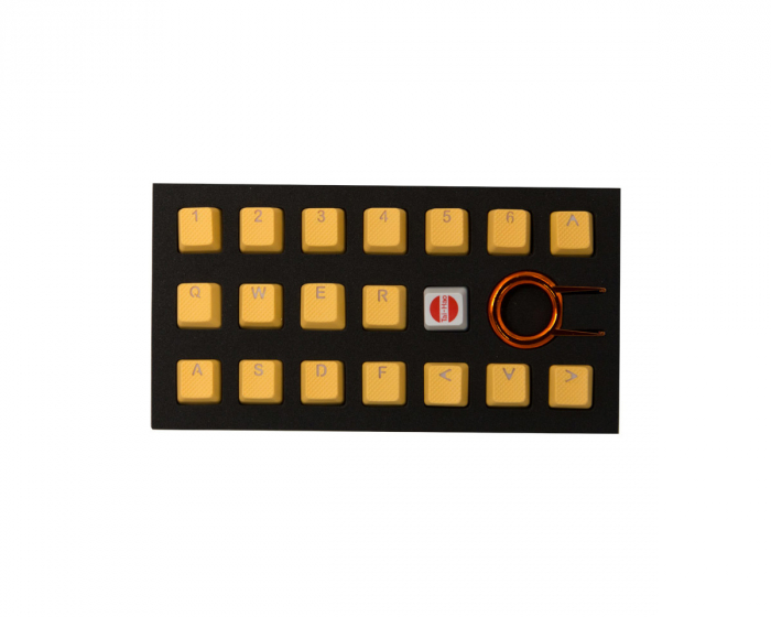 Tai-Hao 18-Key Gummi Double-shot Baggrundsbelyst Keycap-set - Orange